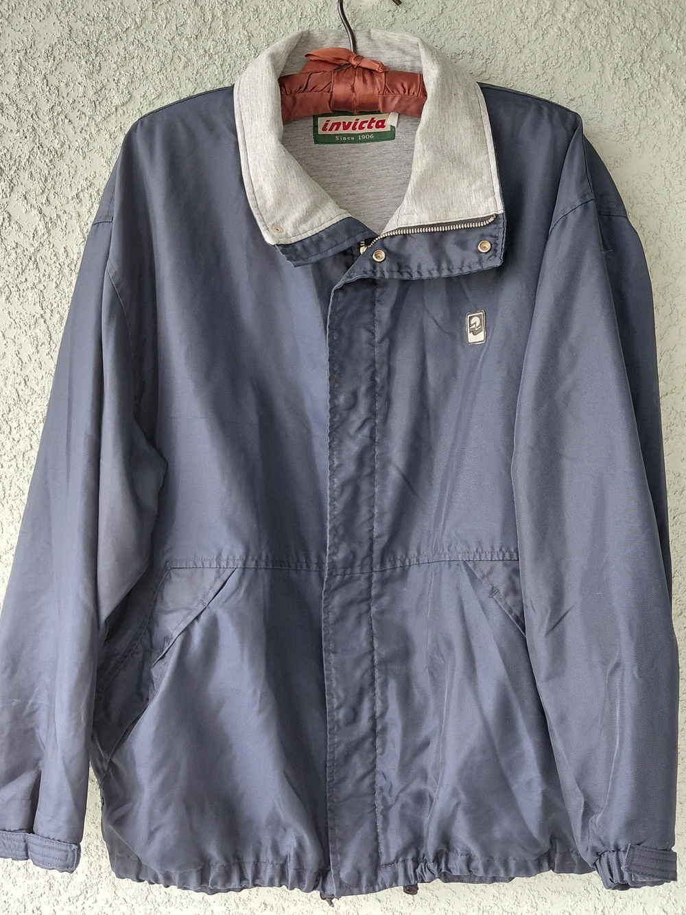 Vintage Invicta Since 1906 Blue Nylon Full Zip Windbreaker Jacket Mens Medium - Picture 2 of 14